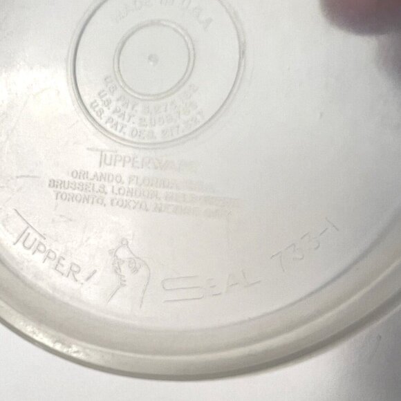 TUPPERWARE Vintage Condiment Relish Tray #757 Almond 3 Containers with Lids #733 - Picture 5 of 7